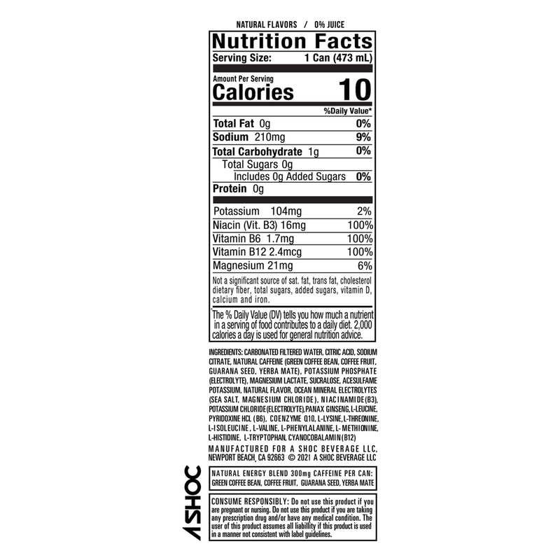 ASHOC Blue Razz 16oz