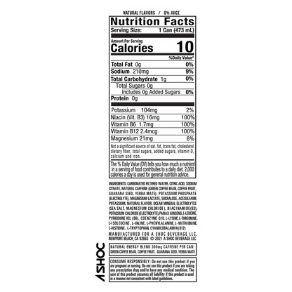 ASHOC Blue Razz 16oz