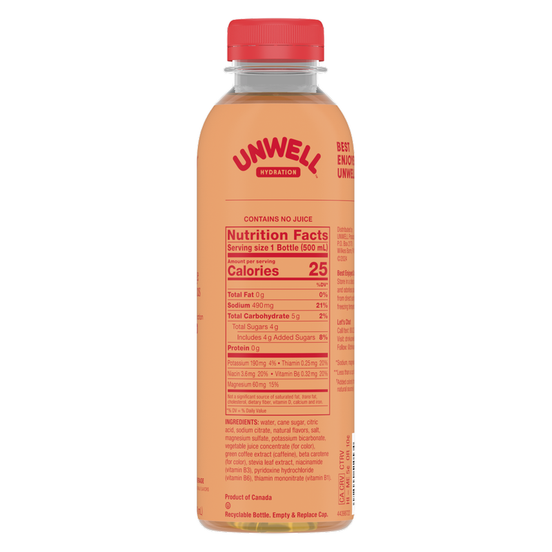 Unwell Orange Hibiscus Hydration Drink 16.9oz Btl