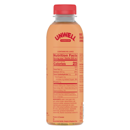 Unwell Orange Hibiscus Hydration Drink 16.9oz Btl