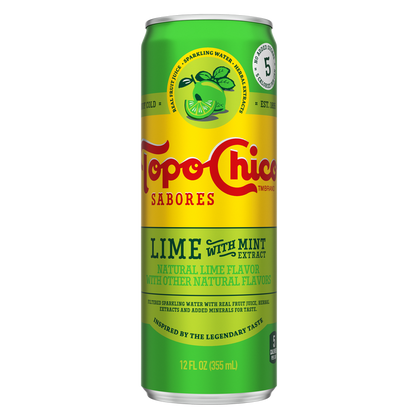 Topo Chico Sabores Lime Mint 12oz Can