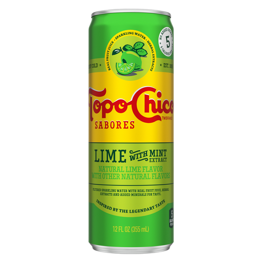 Topo Chico Sabores Lime Mint 12oz Can