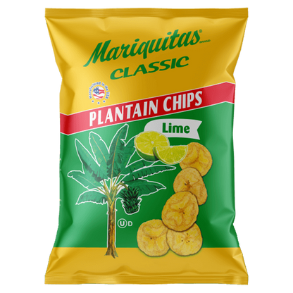 Mariquitas Classic Chips Plantain Lime 4.5oz