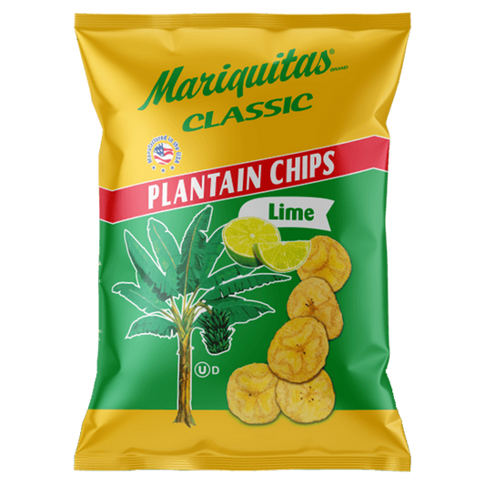 Mariquitas Classic Chips Plantain Lime 4.5oz