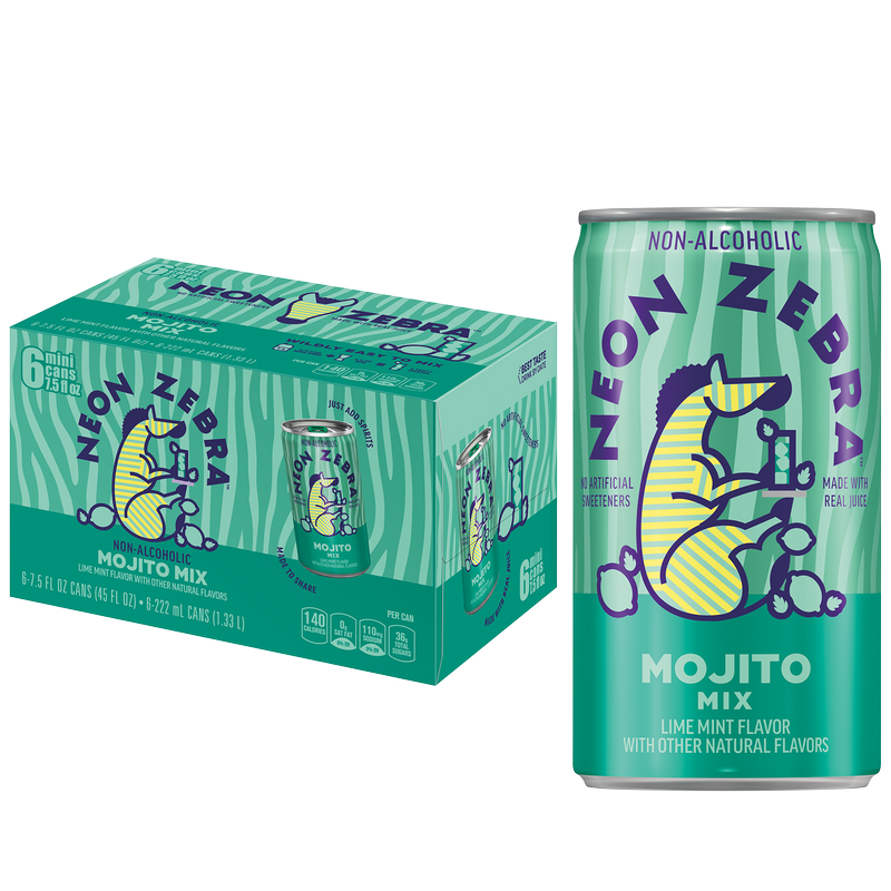 Neon Zebra Mojito Mix 6pk 7.5oz