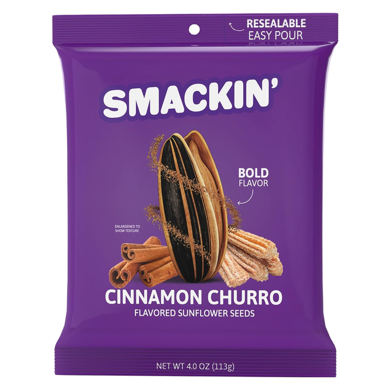 SMACKIN' Cinnamon Churro Sunflower Seeds, 4oz