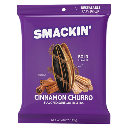 SMACKIN' Cinnamon Churro Sunflower Seeds, 4oz