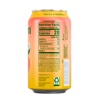Bloom Pop Peach Pineapple 12oz Can