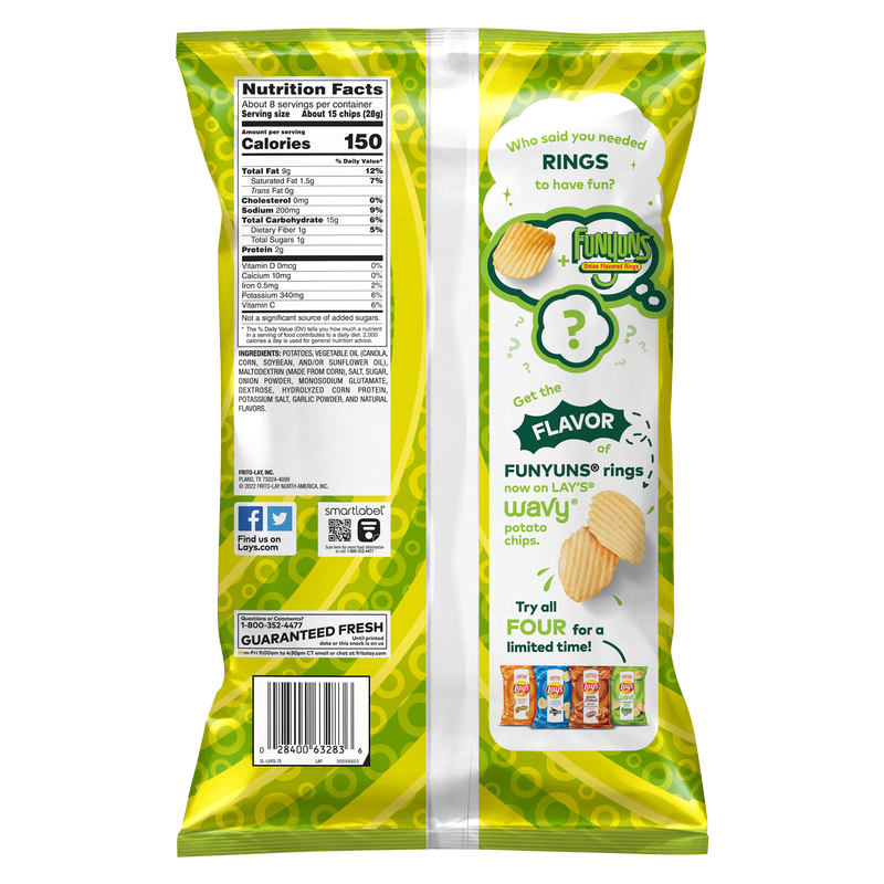 Lay's Wavy Funyuns Onion Flavor Swap 7.5oz