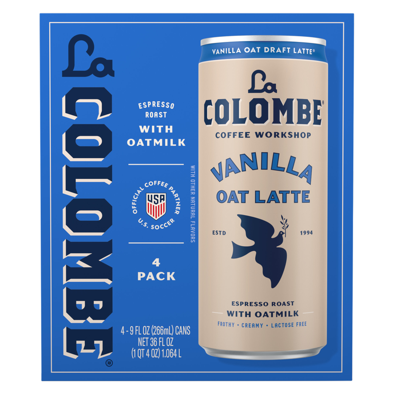 La Colombe Oatmilk Vanilla Draft Latte 4pk 9oz Can