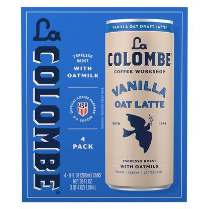 La Colombe Oatmilk Vanilla Draft Latte 4pk 9oz Can