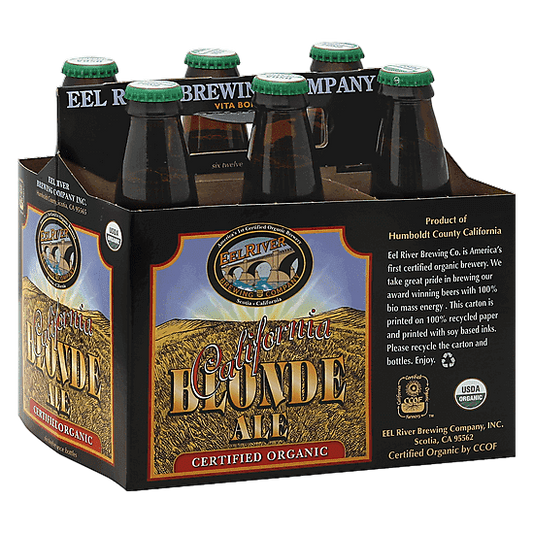 Eel River Org Blonde Ale6pk 12oz Btl