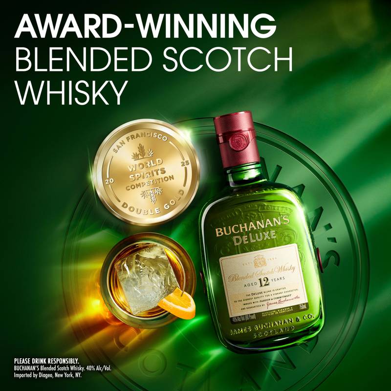 Buchanan's DeLuxe Aged 12 Years Blended Scotch Whisky, 50 mL (80 Proof)