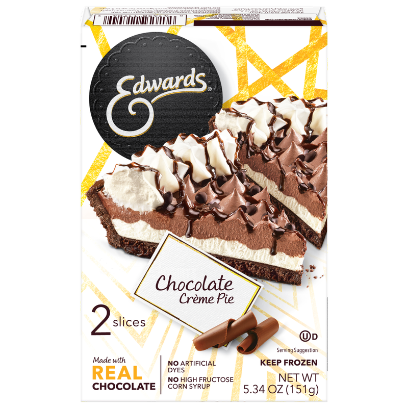 Edwards Frozen Hershey's Chocolate Cream Pie Slices - 2ct