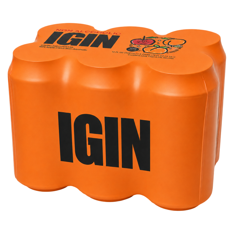 IGIN Apple Citrus Non-Alcoholic Sparkling Cocktail 6 Pack (6 x 355ml Cans)