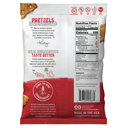 Quinn Grain Free Original Pretzel Chips 5.5oz