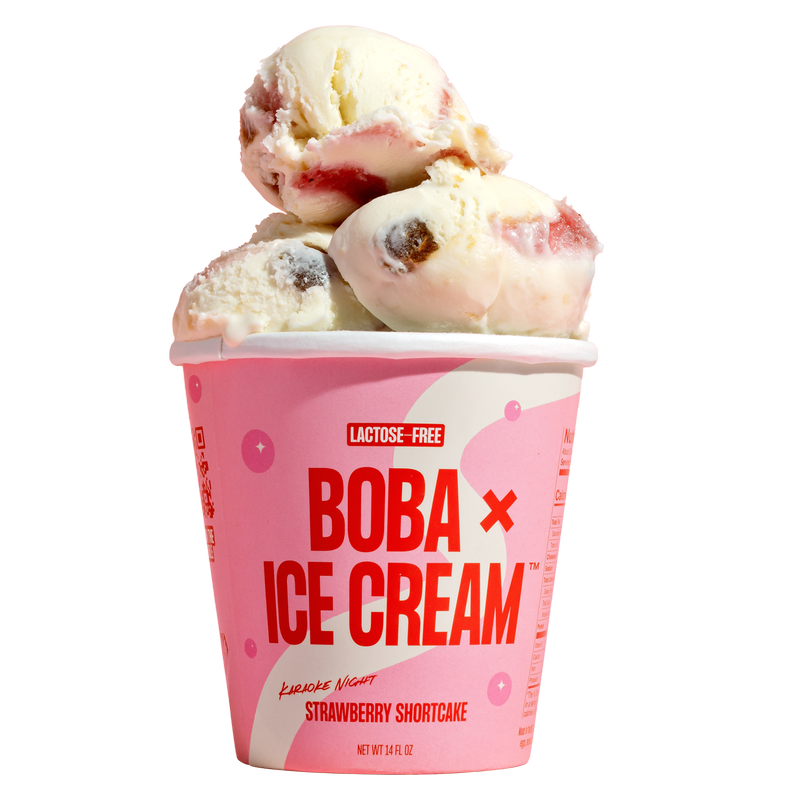 Boba x Ice Cream Strawberry Shortcake Pint