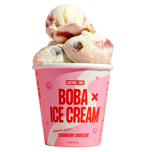 Boba x Ice Cream Strawberry Shortcake Pint