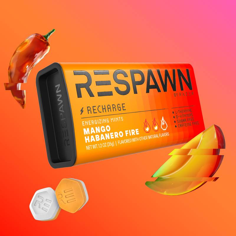 5 Gum Respawn Mango Habanero Fire Mints, 1oz