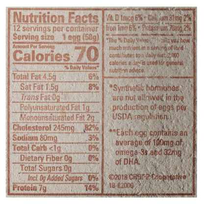 Schultz Organic Farm Eggs Free Range Large Brown Eggs - 12ct