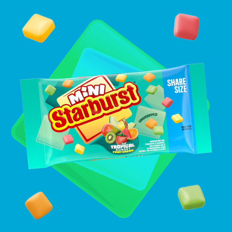 STARBURST MINIS Tropical Chewy Candy , Share Size, 3.5 oz