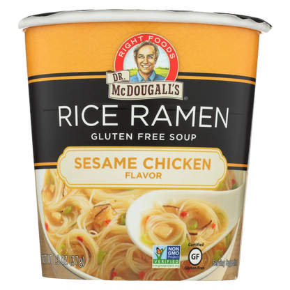 Dr. McDougall's Sesame Chicken Gluten Free Rice Noodle Soup Cup 1.3oz