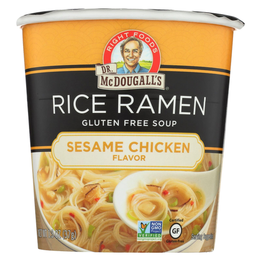 Dr. McDougall's Sesame Chicken Gluten Free Rice Noodle Soup Cup 1.3oz