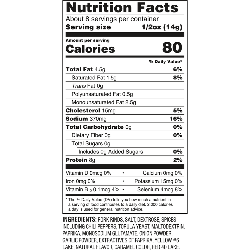 Herr's Hot Pork Rind, 3.75 oz