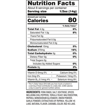 Herr's Hot Pork Rind, 3.75 oz