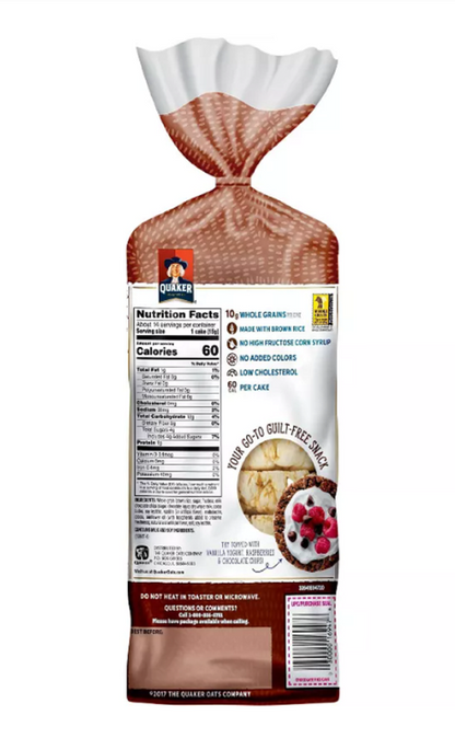 Quaker Chocolate Crunch Large Rice Cakes, 7.23oz