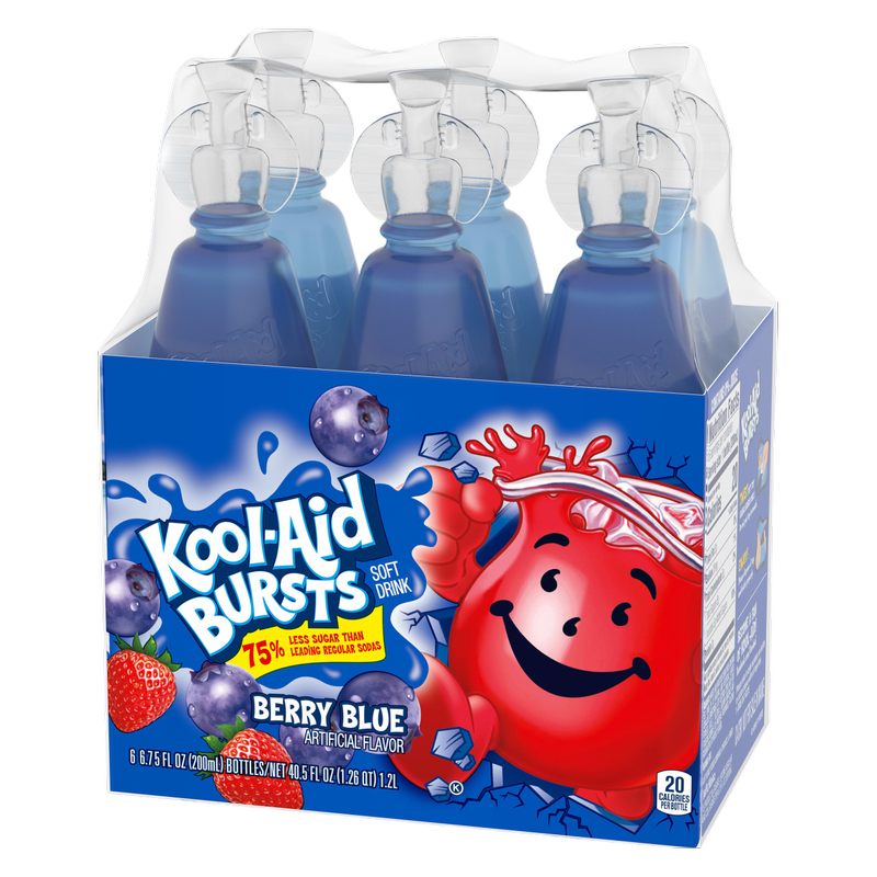 Kool Aid Bursts Berry Blue Juice 6pk 6.75oz Btl