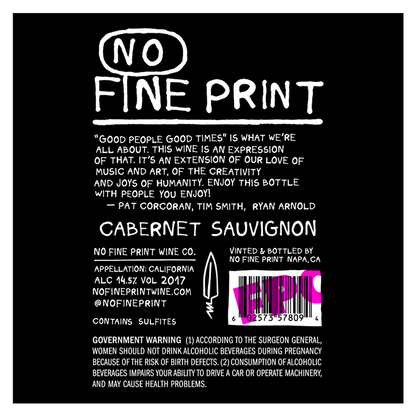 No Fine Print Cabernet Sauvignon 750 ml