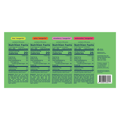 Recess Zero Proof Mini Margarita Party Pack 8pk/7.5oz Cans