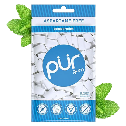 Pur Aspartame Free Peppermint Gum 55ct