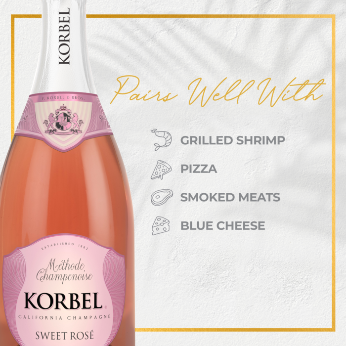 Korbel Sweet Rose California Champagne 750ml