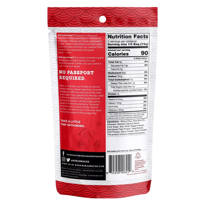 Nora Snacks Seaweed Snacks, Tempura Crispy Spicy, 1.13 oz