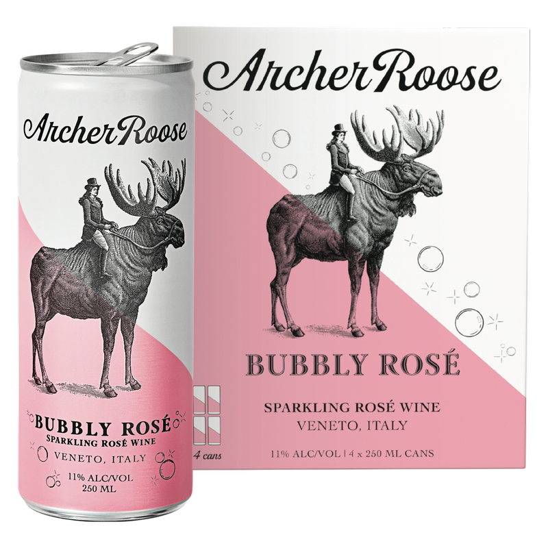 Archer Roose Wines Bubbly Rose 4pk 250ml Cans