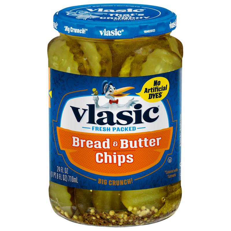 Vlasic Bread & Butter Pickle Chips Jar 24oz.