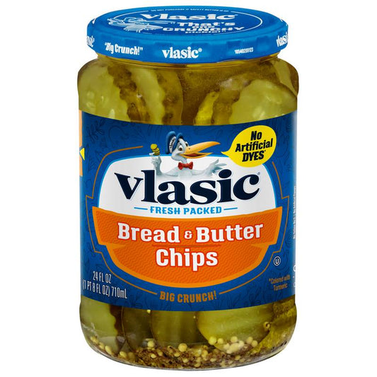 Vlasic Bread & Butter Pickle Chips Jar 24oz.