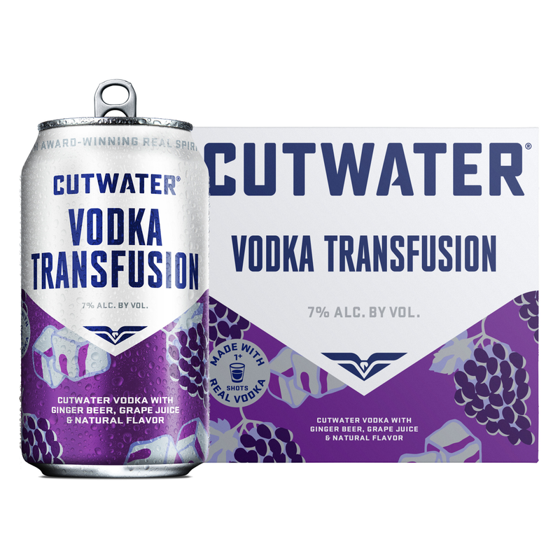 Cutwater Vodka Transfusion Grape 4pk 12oz