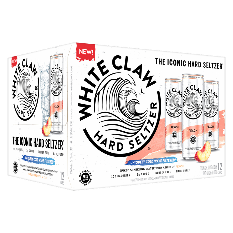 White Claw Peach 12pk 12oz Can 5% ABV