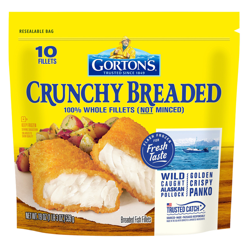 Gorton's Crunchy Breaded Frozen Fish Fillets - 19oz