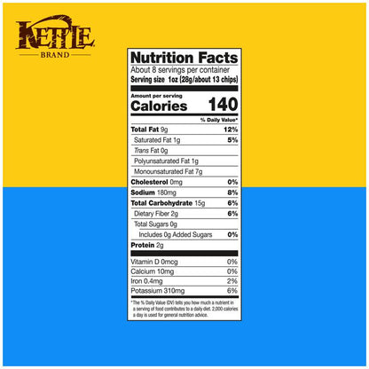 Kettle Brand Sea Salt And Vinegar Chips, 7.5oz