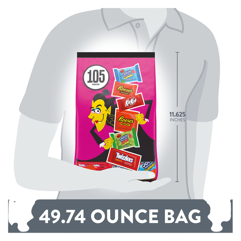 Hershey Assorted, Halloween Candy Bulk Bag, 49.74 oz (105 Pieces)