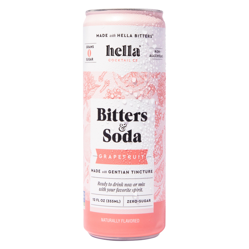 Hella Cocktail Co. Bitters & Soda Grapefruit 4pk 12oz Can