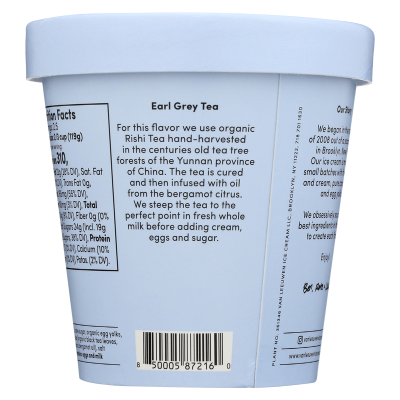 Van Leeuwen Earl Grey Tea Ice Cream Pint 14oz