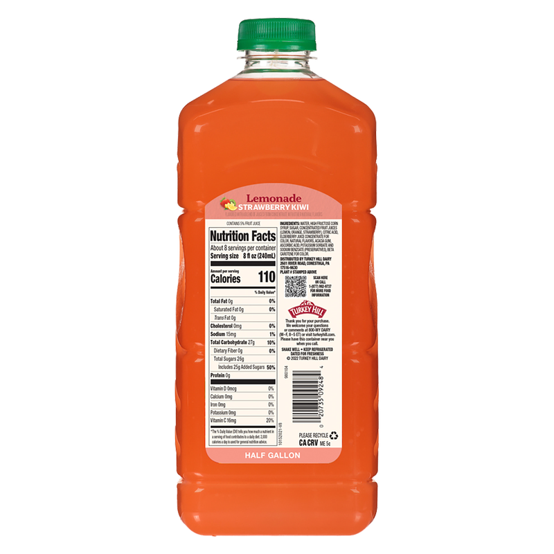 Turkey Hill Strawberry Kiwi Lemonade 64oz Btl