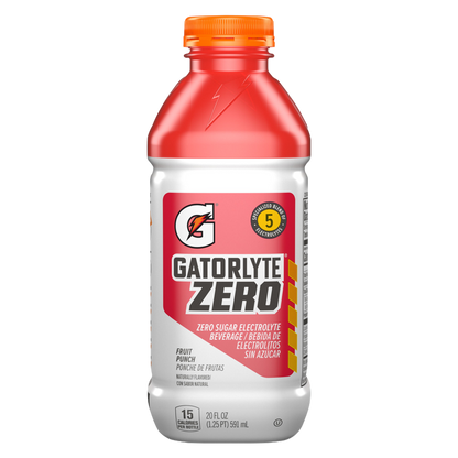 Gatorlyte Zero Sugar Fruit Punch 20oz Btl