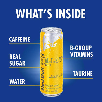 Red Bull Energy Drink The Yellow Edition Tropical 12oz Can