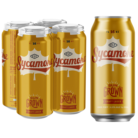 Sycamore Sun Grown Lager 4pk 16oz Can 4.9% ABV